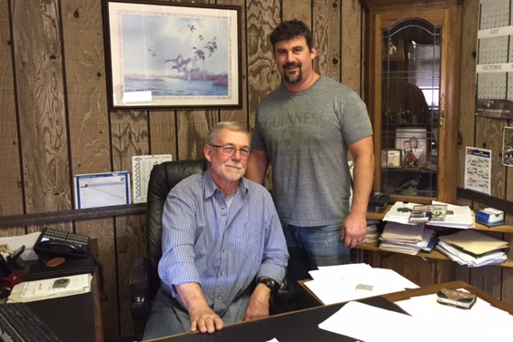 Ray Skol and his son, Rhett, as we stopped into visit them at their Ravenswood factory